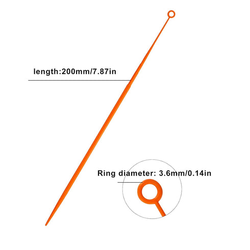 Biologix 100Pcs 10ul Disposable Inoculating Loop, Gamma Sterile Plastic Sampling Rod, Orange Polypropylene Inoculation Tool for Cell Biology and S...