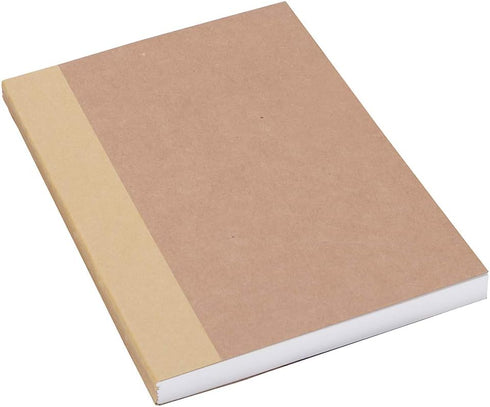 A5 Blank Notebook 5.8”x8.25” Sketch Book, 100 Sheets, Thick 100gsm Paper & Kraft Cover, Great for Sketching, Writing and Journal Refills...