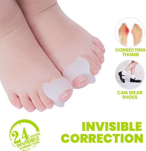 GloDeals Bunion Corrector 6 PCS Kids Toe Separator, Kids Toe Separator Soft Gel Bunion Pad&Spacer Kit Bunion Cushions Drift Pain Pads for Feet Ove...