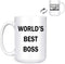 Dunder Mifflin (The Office) World's Best Boss TV Television Show Ceramic Mug Coffee (Tea, Cocoa) 15 OZ Mug, Official Michael Scott Mug As Seen On ...