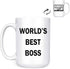 Dunder Mifflin (The Office) World's Best Boss TV Television Show Ceramic Mug Coffee (Tea, Cocoa) 15 OZ Mug, Official Michael Scott Mug As Seen On ...