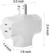 3 Plug Outlet Adapter (T-shaped),Heavy Duty Outlet Extender?T-Shaped Adapter?Grounded Wall Adapter, Turn 1 to 3 Outlet, UL Certified, White (3PACK...