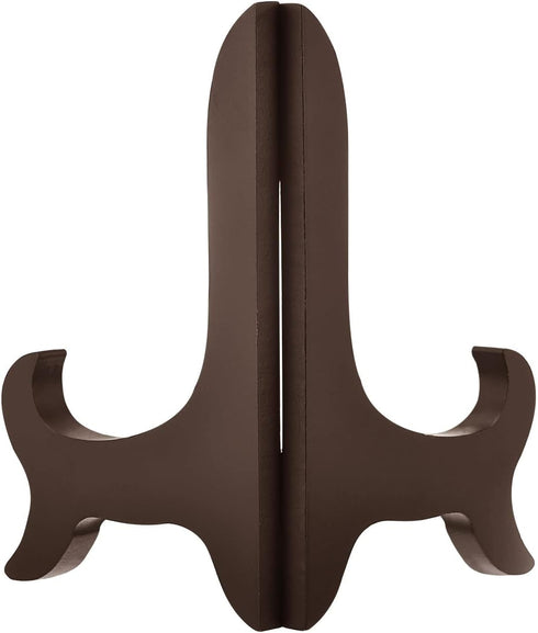 uxcell 2pcs 4" Easel Plate Holder, Wooden Folding Display Stand Brown for Decorative Picture Frame...