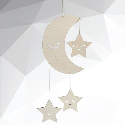 BESTOYARD Nursery Ceiling Mobile Moon Stars Ceiling Hanging Decorations for Baby Shower Baby Nursery Room...