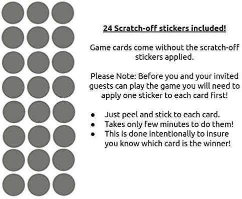 Girl - What's In My Diaper Baby Shower Scratch Off Game | African American | 24 Cards - 1 Winner | Baby Shower Games | Baby Shower Prizes | Door P...