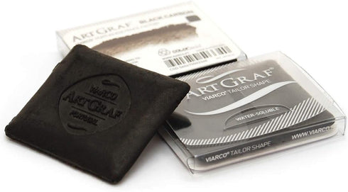 Art Graf Water-Soluble Tailors Chalk Square Disc, Carbon Black...
