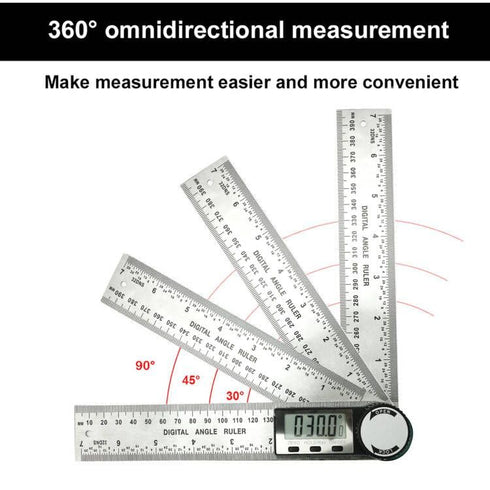 Digital Angle Finder, 2 in 1 Digital Angle Gauge 7 inch/200mm Stainless steel tool kit for Carpenter/Woodworking/DIY Tools...