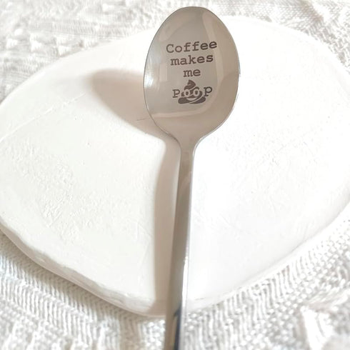 Coffee Spoons Gifts for Women Men Coffee Makes Me Poop Spoon for Dad Wife Coffee Lover Gift for Him Her Christmas Birthday Gifts for Coffee Lovers...