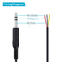 Fancasee 2 Pack Replacement 6.35mm Male Plug to Bare Wire Open End TRS 3 Pole Stereo 1/4" 6.35mm Plug Jack Connector Audio Cable for Microphone Sp...