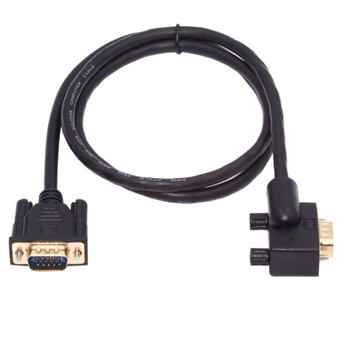 xiwai 90 Degree VGA RGB Cable Right Angled Male to Straight Male Extension Cord 3COAX+6C for Computer Monitor Projector 1m/3.3ft...
