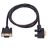 xiwai 90 Degree VGA RGB Cable Right Angled Male to Straight Male Extension Cord 3COAX+6C for Computer Monitor Projector 1m/3.3ft...