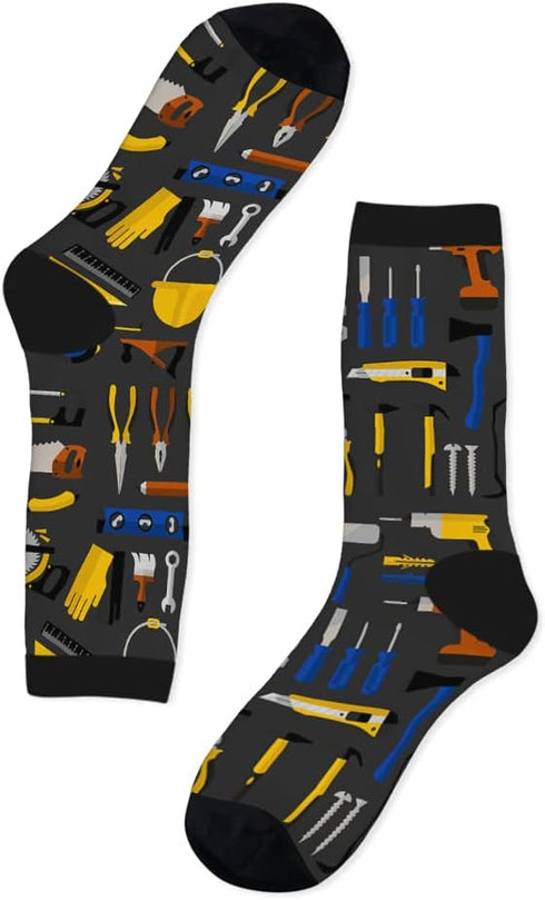 AOYEGO Baseball Funny Socks Wooden Bat and Ball Novelty Casual Crew Socks Contrast Color Design for Women Men Gift...