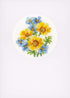 Vervaco Counted Cross Stitch Greeting Card Kit Blue and Yellow Flowers (Set of 3) 6" x 4.2"...
