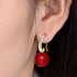 Charming Earrings Drop Simulated Pearl Hook Earrings 12MM Red | Pearl Earrings for Women | Pearl Jewelry | Women's Earrings | Earrings for Women T...