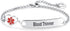 NARTGO Heart Medical Alert ID Bracelet for Women Emergency First Aid Health Alert Stainless Steel Adjustable Chain Bracelets...