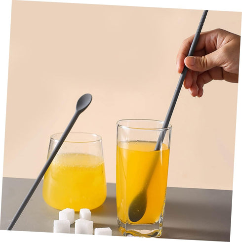 2 Pairs Silicone Integrated Chopsticks Spoon Coffee Mixing Spoons Ice Cream Spoons Coffee Stirring Sticks Coffee Stirring Spoon Beverage Stirrer L...