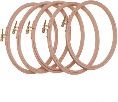 WRMHOM 8.5 X 5.2 Inch Wooden Oval Embroidery Hoops Cross Stitchey Framing Hoop Hand Oval Hoops Needlework Sewing Art Tool Craft Supply (5)...