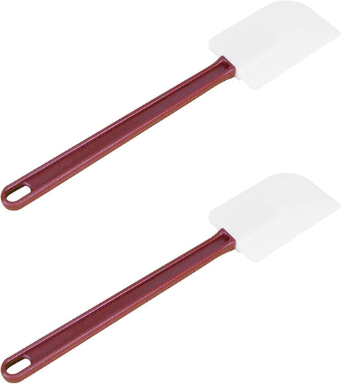 High Heat Resistant Silicone Scraper Spoon Commercial Spatula for Cooking, Rubber Spatula Set of 2 (2 x 13.5'' Spatula)...