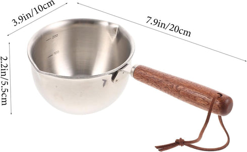 Small Stainless Steel Pot for Sauce Camping Pot Mini Saucepan Grill Basting Pot Milk Sauce Pot Barbecue Pot Multipurpose Sauce Pan Chai Pot Induct...