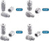 KISSITTY 100set/box Platinum Plated Brass Screw Twist Clasps 4 Mixed Shapes Metal Jewelry Clasp for DIY Jewelry Bracelet Necklace Making...