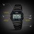 Men's Digital Gold Stainless Steel Watch Backlit Multifunction Stopwatch Waterproof Sport Watches...