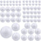 Pllieay 88 White Foam Balls - 6 Sizes, Polystyrene Craft Balls for DIY Art, Household and School Projects...