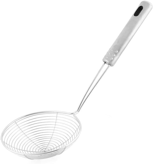 uxcell Metal Wire Spiral Mesh Kitchen Frying Skimmer Strainer Filter Ladle 6 Inch Dia...