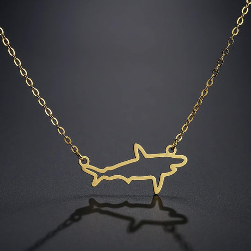 Shark Pendant Necklace for Women, Sea Animal Necklace Jewelry with Shark Designs, Ocean Animal Necklace for Women...