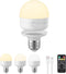 Rechargeable Light Bulbs with Remote Control Timer and 3 Color Temperature Options,Rechargeable Wall Sconce Puck Lights Battery Operated with Remo...