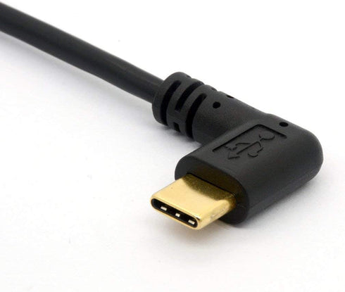 Angle USB Type C to Micro USB Cable, 90 Degree USB-C Male to Micro-B Male Adapter Converter for MacBook Pro, Laptop, Android Devices(Only for Char...