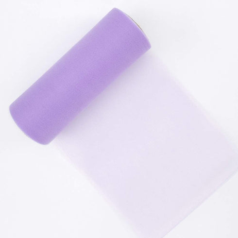 Creative Ideas Tulle Fabric Roll 6" by 25 yd (75'), 29 Colors Available, Lavendar...