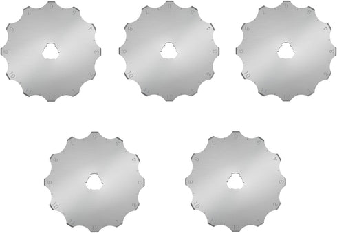 Vleant 5 Pack Gear Type 45mm Rotary Cutter Replacement Blades Durable Rotary Cutter Versatile Blades for Quilting Scrapbooking Sewing Arts Crafts...