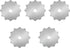Vleant 5 Pack Gear Type 45mm Rotary Cutter Replacement Blades Durable Rotary Cutter Versatile Blades for Quilting Scrapbooking Sewing Arts Crafts...