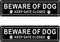 Kichwit 2 Pack Beware of Dog Sign, Aluminum, Keep Gate Closed Sign for Fence or Gate, 11.8 x 3.1 Inches...