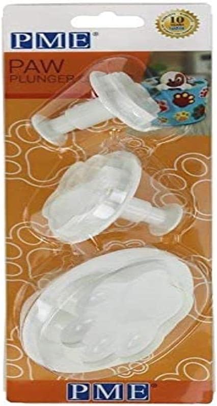 PME Paw Plunger Cutter Set of 3 for Cake Decorating/Fondant...