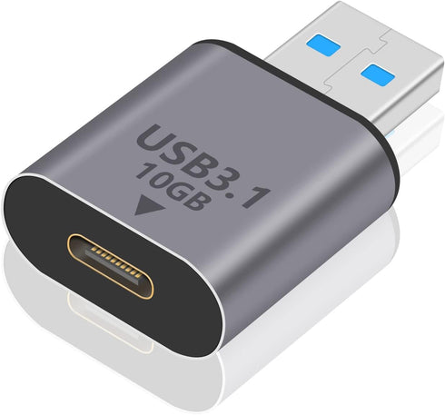 Poyiccot USB 3.1 to USB C Adapter 10Gbps, USB C to USB Adapter 3.1 Gen 2, (1PACK) USB C Female to USB Male Adapter Double-Sided SuperSpeed Data Sy...