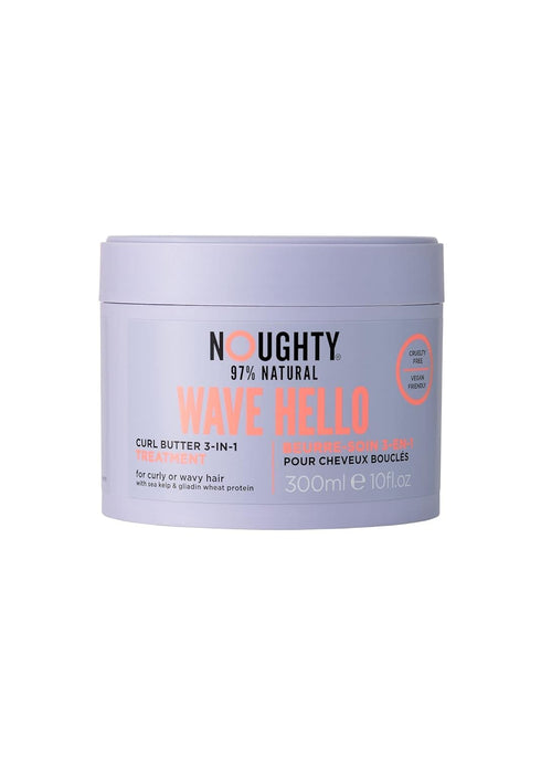 Noughty 97% Natural Wave Hello Curl Butter 3-in-1 Treatment, Moisturising Hair Mask, Leave-In Conditioner and Post Shampoo Conditioning Wash, Sulp...