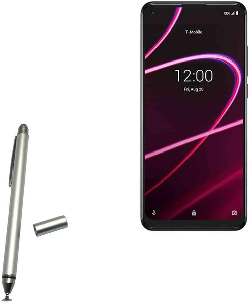BoxWave Stylus Pen Compatible with T-Mobile REVVL 5G (Stylus Pen DualTip Capacitive Stylus, Fiber Tip Disc Tip Capacitive Stylus Pen for T-Mobile ...