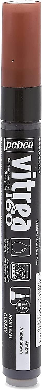 Pebeo Vitrea 160, Glossy Glass Paint Marker - Amber...