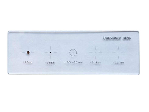 High Precision Ocular Micrometer Microscope Stage Micrometer Calibration Slide with 5-Scales and 0.01mm Multifunctional Reticle Calibrating Ruler...