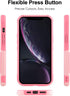 Designed for iPhone XR Pink Strawberry Phone Case Heavy Duty Protective Shockproof and Anti Drop Cute Pink Strawberry Suitable Phone Case...