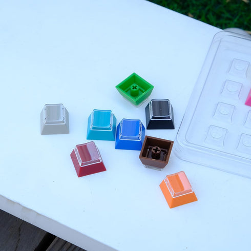 PC+PBT Keycaps 16pcs Cherry Profile Custom Keycaps Mixed Colors R4 Rainbow Keycap Fit for Cherry Mx Gateron Switches Mechanical Keyboard...