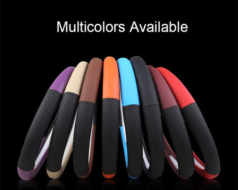 Soft Leather Steering Wheel Cover for Men and Women,Universal 15 Inch Fit Vehicles,Sedans,SUVs,Vans, Trucks - Beige...