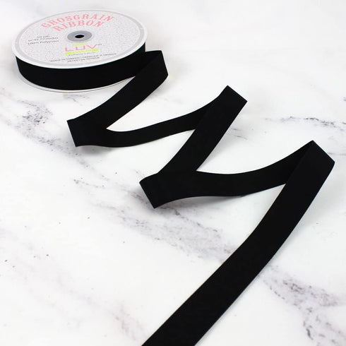 Creative Ideas 7/8-Inch Solid Grosgrain Ribbon, 50-Yard, Black...