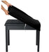 SINOSSO Soft Velvet Piano Bench Cover, (20"- 26.5") L x (11.8"- 15.7") W Rectangle Stretch Washable Stool Upholstered Protector Slipcover, (S, Bla...