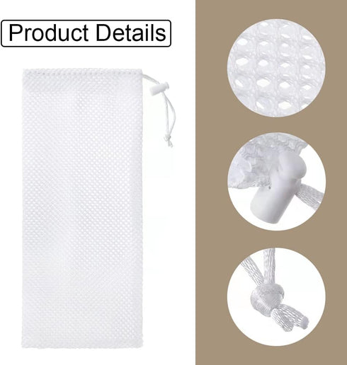 6 Pieces Food Finch Sock Feeder, Thistle Seed Sacks in White, Bird Feeder Socks, Instant Seed Sack Feeder for Wildlife Goldfinch Feeding (White)...