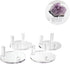 Clear Acrylic Rocks Display Stand, 1.9Inch Three-Peg Round Acrylic Display Easels Holders for Gemstone Agate Slices Crystals Painted Rocks Mineral...
