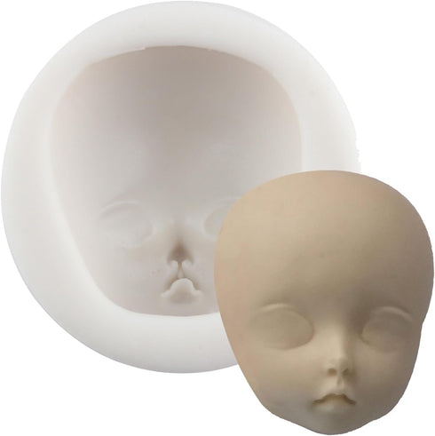 Face Silicone Fondant Molds Baby Face Chocolate Silicone Molds For Cake Decorating Cupcake Topper Candy Chocolate Polymer Clay Gum Paste...