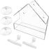 Window Bird Feeder, Bird House for Outside with 2 Rod, Small Acrylic Window Bird Feeder with Strong Suction Cups and Drain Holes 5.9 * 2.4 * 5.9 i...