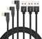 Extra Long Durable Charging Cable, 3 Pack 10ft USB A to 90 Degree Aluminum Alloy Charging Cord Compatible with iPhone 13/12/11/Pro/Xs Max/XS/XR/7/...
